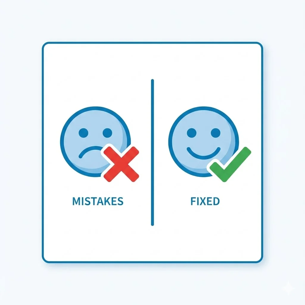 Infographic showing common LinkedIn profile photo mistakes with examples to avoid