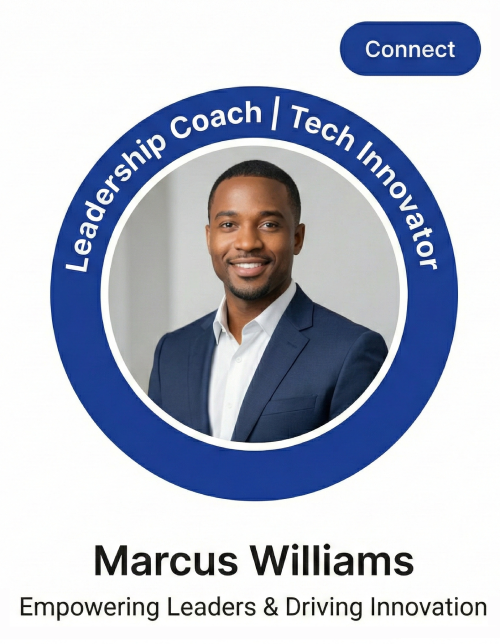 LinkedIn profile with custom branded frame showcasing personal brand identity